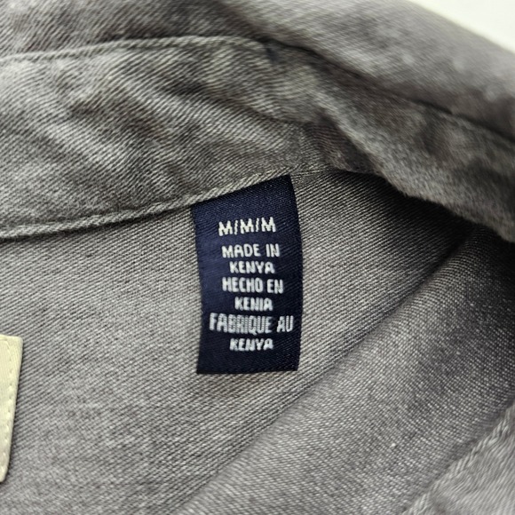 Wrangler Mens Gray Long Sleeve Button Down Work Shirt Medium 112324401 - Picture 4 of 8